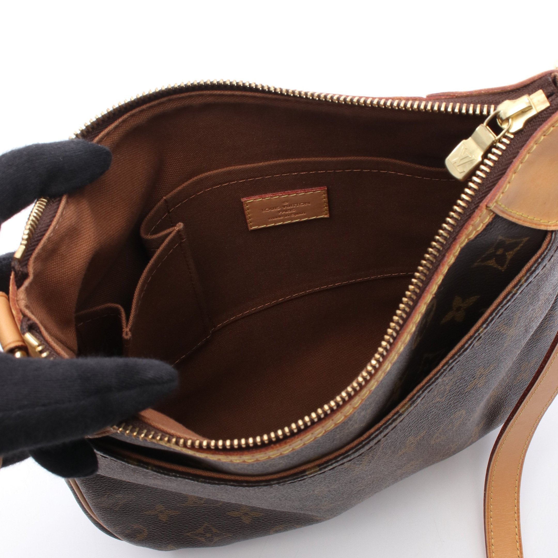 Odeon PM Monogram Shoulder bag PVC Leather Brown