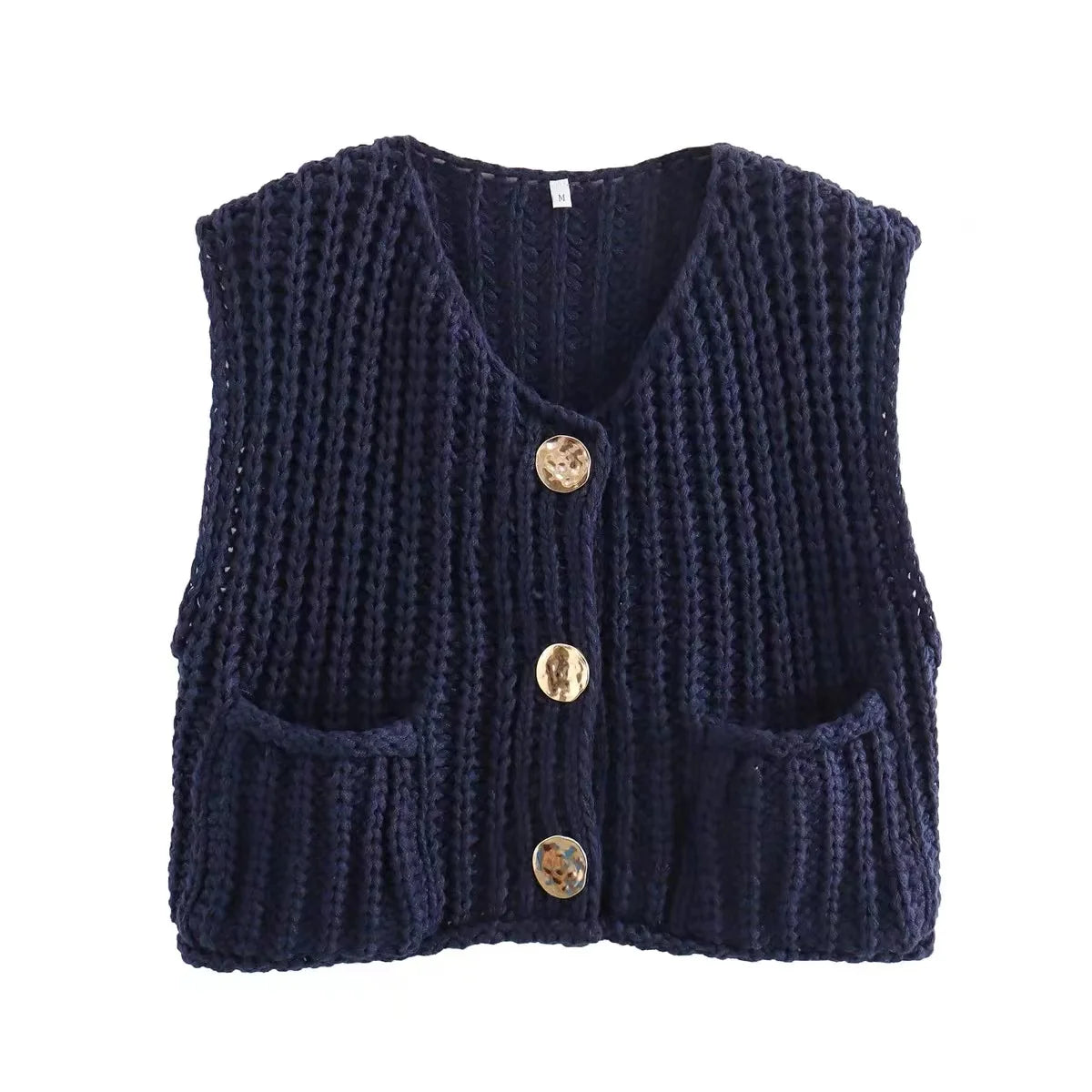 Women's Vest Outerwears Sleeveless Brown Sweater Knit Vest Women Preppy Cropped Sweaters Autumn Winter Vest Woman Knitwears