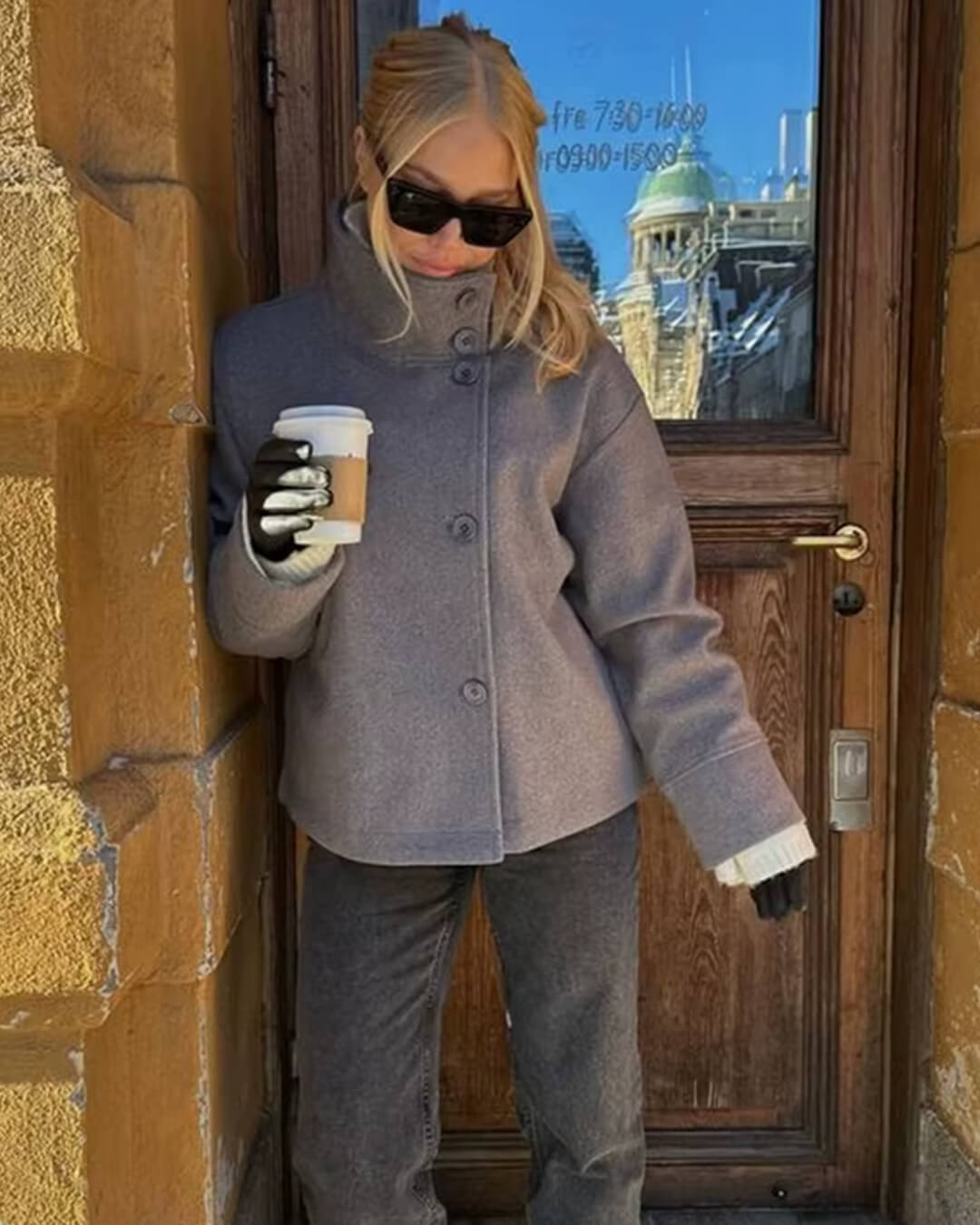 Rosalie | Elegant Jacket with Stand Collar