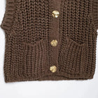 Women's Vest Outerwears Sleeveless Brown Sweater Knit Vest Women Preppy Cropped Sweaters Autumn Winter Vest Woman Knitwears
