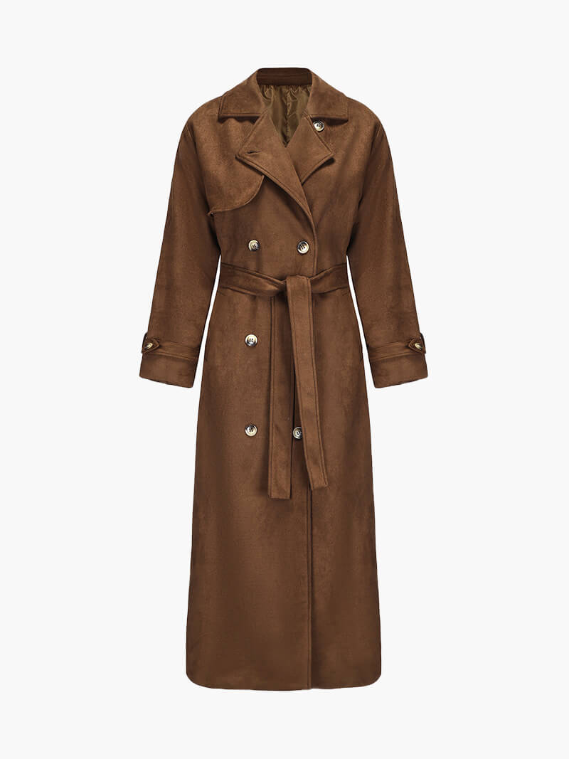 Molly | faux suede Trenchcoat