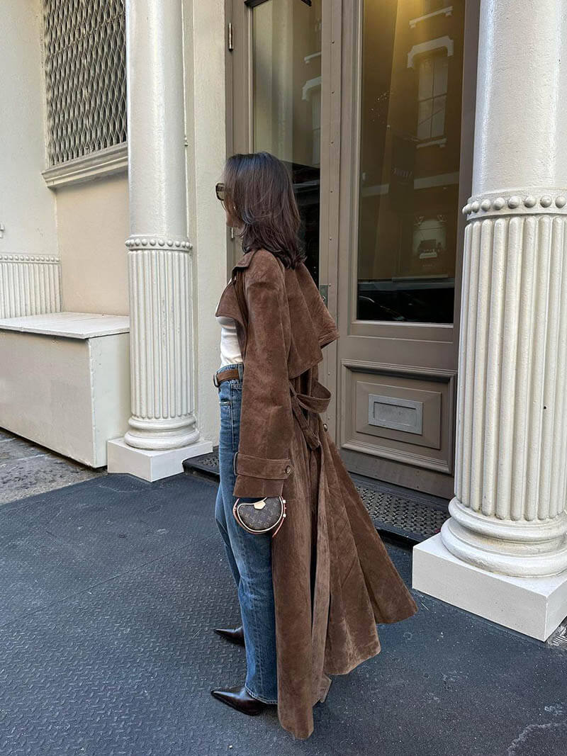 Molly | Trench-coat en faux daim