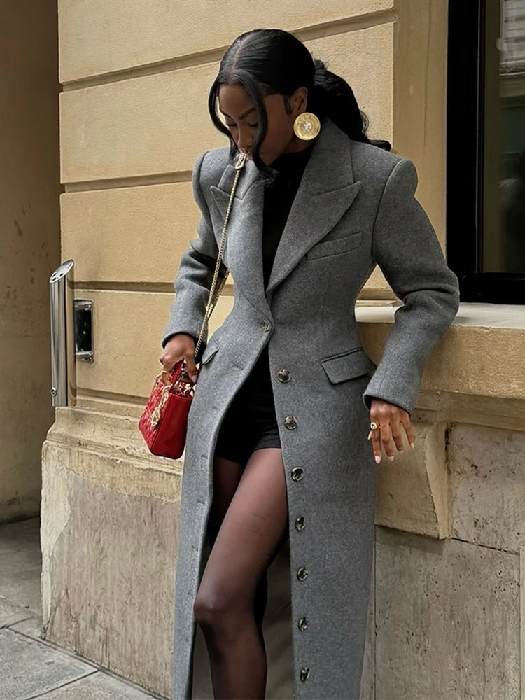 Iris |  Cinched Waist Long Coat